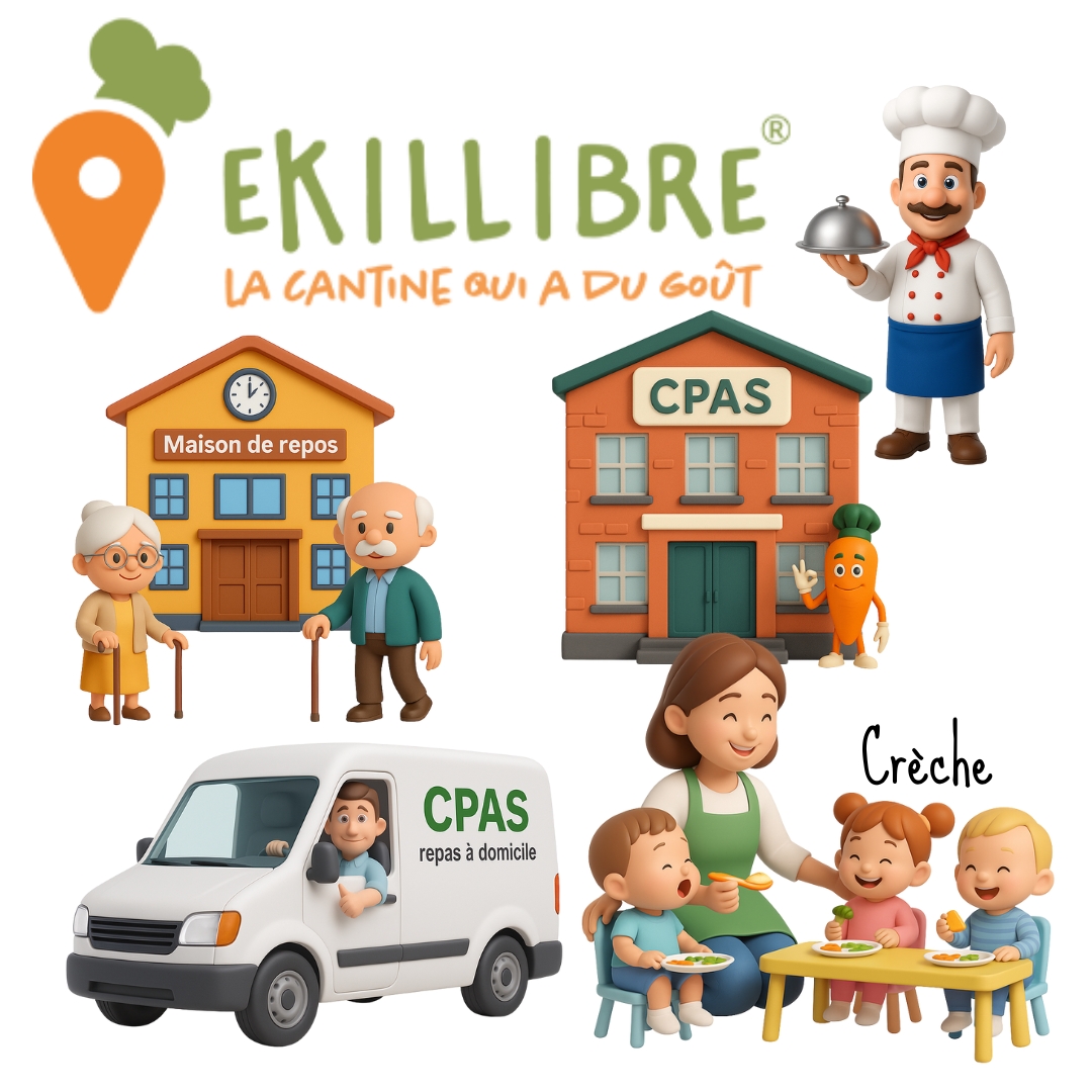 services pouvoirs locaux ekillibre Ekillibre service de fourniture de repas preparé par traiteurs locaux pour Ecole CPAS repas à domicile maison de repos crèches
